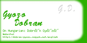 gyozo dobran business card